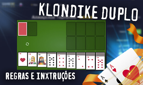 Solitário KLONDIKE DUPLO de 3 cartas — jogar grátis em GAMEZZ Online