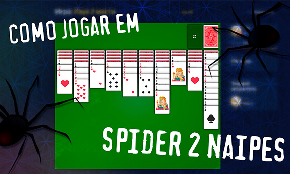 Paciência Spider 2 naipes - Grátis Online